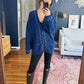 Vintage 90s Hand Embroidered Button Front Pockets Knit Cardigan (L)