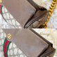Vintage 80s Gucci Sherry Line GG Brown Shoulder Bag Purse + Gold Shoulder Chain