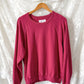 The GREAT College Crewneck Distressed Terry Cotton Sweatshirt (3 or L)