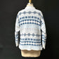 Vintage 90s Nuovo Country Seat Ivory & Blue Knit Pullover Sweater (S/M)