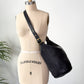 Vintage 90s Coach Black Leather XL Duffle Sac Bucket Purse # 9085