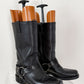 Harley-Davidson Black Leather Harness Motorcycle Biker Boots (men’s 9 US)