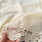 Vintage 80s Union Made Lady Lynne Cream Silky Lace Trim Slip Dress (M)