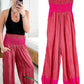 Handmade Pink & Peach Print Silky Pantaloon Lounge Pants (S/M/L)