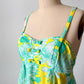 Vintage 60s 70s Lilly Pulitzer Green & Yellow Floral Dress (8 or M)