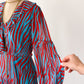 NEW Diane von Furstenberg Jaxon Blue and Red Midi Dress (M)