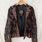 BIYA by Johnny Was Olive Brown Embroidered Studded Boho Moto Jacket