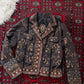 BIYA by Johnny Was Olive Brown Embroidered Studded Boho Moto Jacket