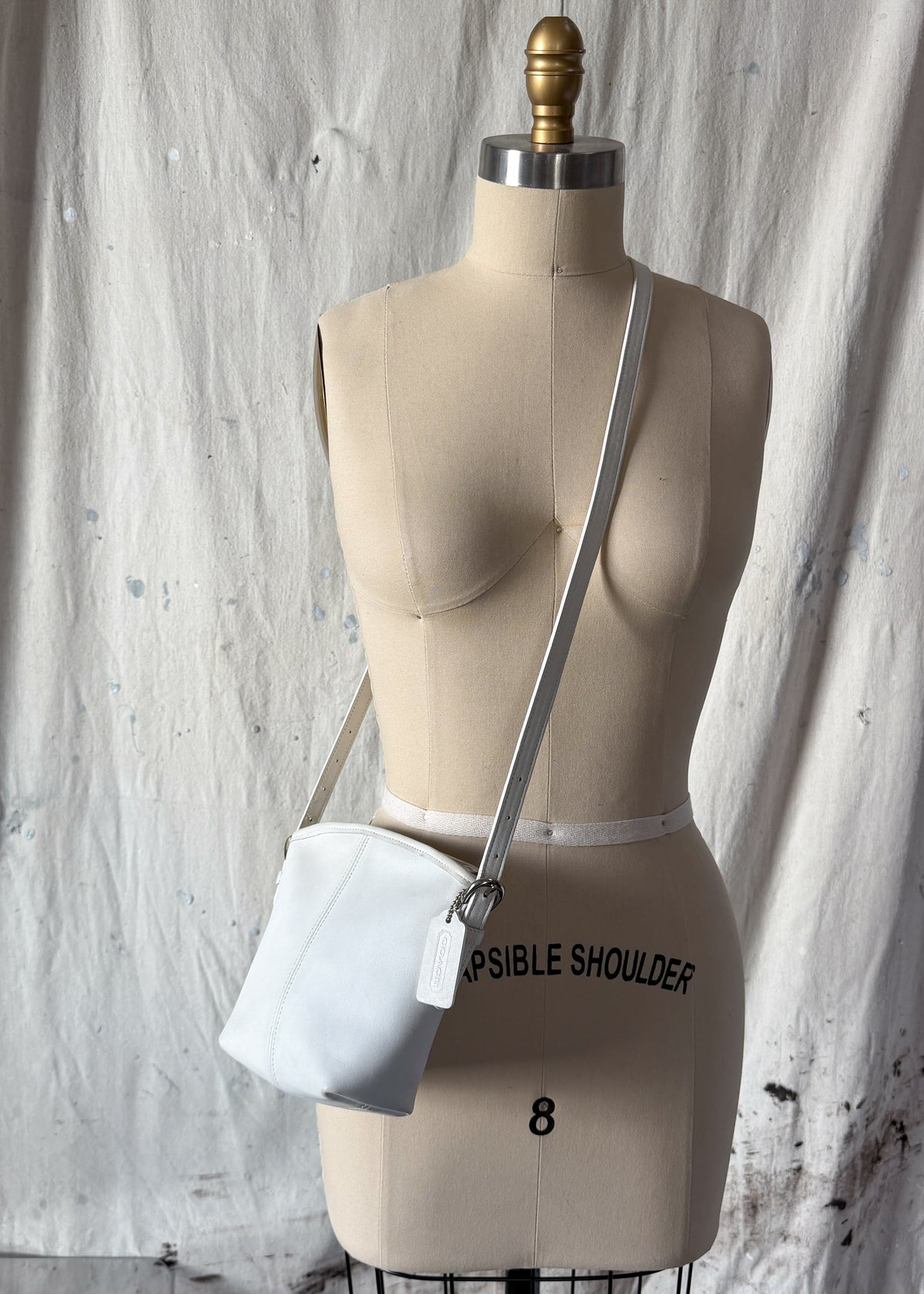 Vintage Coach Mini Soho Basket Purse in White # 4107
