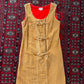 Vintage 70s John Meyer Tan Corduroy Toggle Jumper Dress