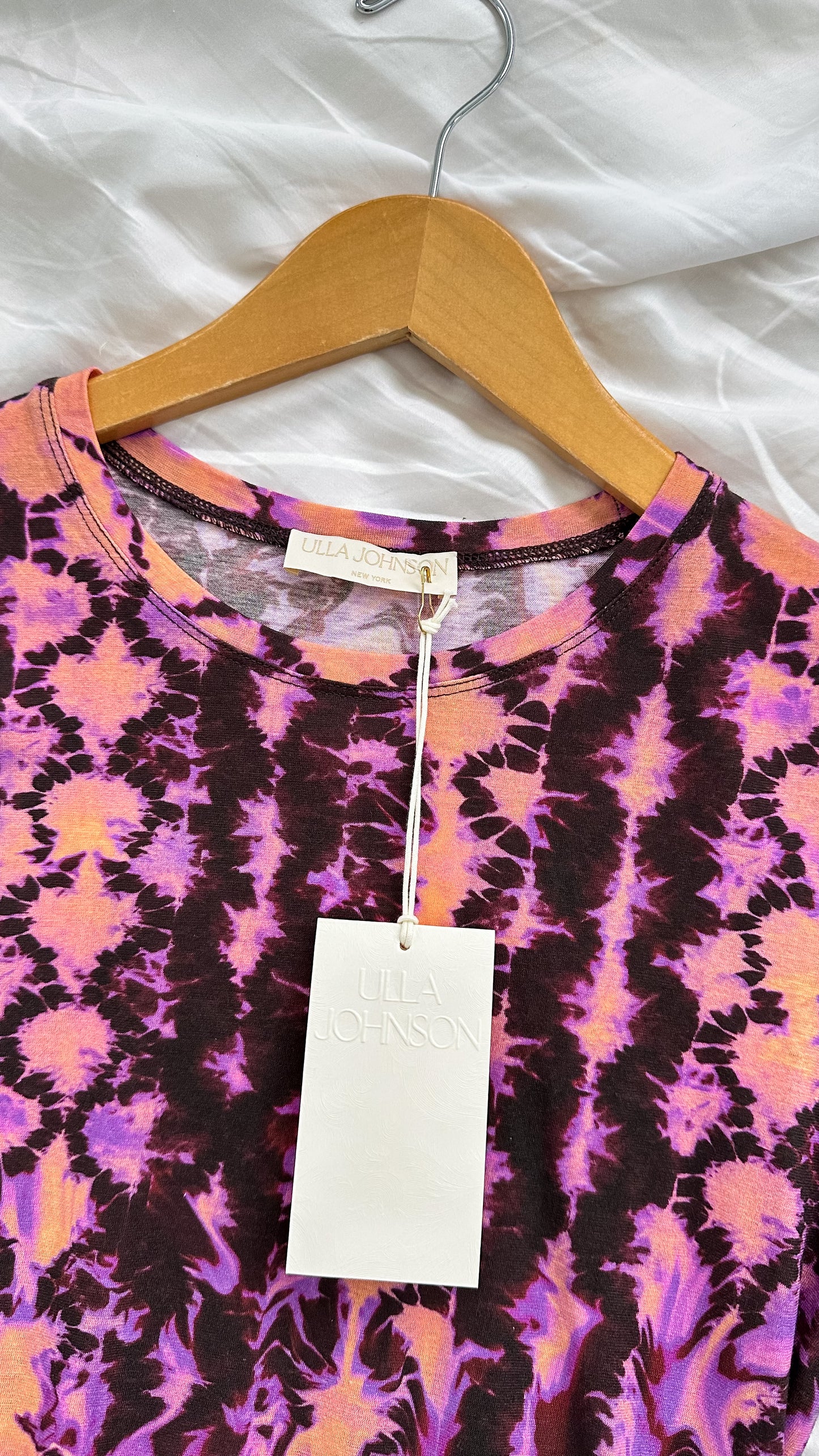 NEW Ulla Johnson Eve Top in Wisteria Purple Pink Tie Dye (S)
