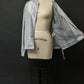 Jil Sander Silver Gray Silk Light Weight Hooded Zipped Jacket (42 or 10)