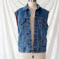 Vintage 1983 Levi’s Denim Buffalo Plaid Lined Trucker Vest (M)