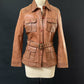 Vintage Scully Light Brown Belted Leather Jacket (S)