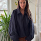 Vintage 90s Burberry Harrington Navy Cotton Windbreaker Spring Men's Jacket (XL)