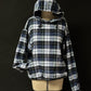 The Vermont Flannel Co. Blue Green and White Cozy Kangaroo Pocket Hoodie (M)