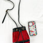 Vintage Gucci Small Ophidia Red Suede Bucket Bag Purse