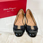 Ferragamo Varina Black Patent Leather Bow Ballet Flats (9 - 9.5)