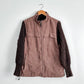 Vintage Weatherproof Chocolate Brown Knit Sleeve Contrast Jacket (M)