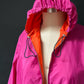 Jil Sander Magenta and Orange Reversible Hooded Wind Breaker Nylon Jacket