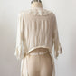 Antique Edwardian Silk Lingerie Blouse with Irish Crochet Lace  c. 1905–1915