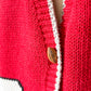 RARE Vintage 90s Belle Pointe Ohio State University Football Sloopy Knit Cardigan