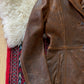R + O Chestnut Brown Leather Mid Length Tailored Jacket (M)