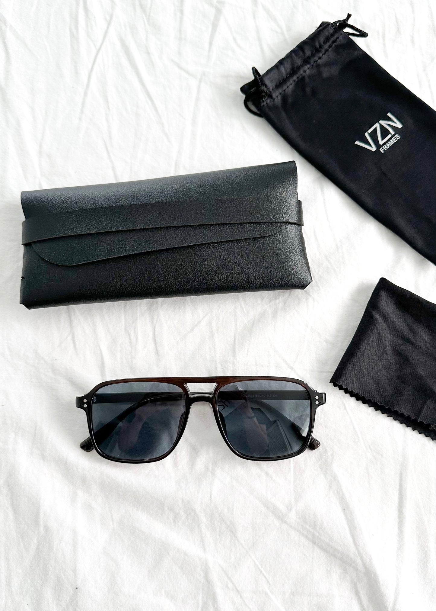 NEW VZN Frames St Barts | Hogany Square Aviator Sunglasses