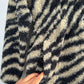 Varley Whitfield Faux Fur Hooded Jacket in Gravity Zebra (M)