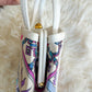 Emilio Pucci by Jana 1960s RARE Abstract Silk and Leather Top Handle Purse