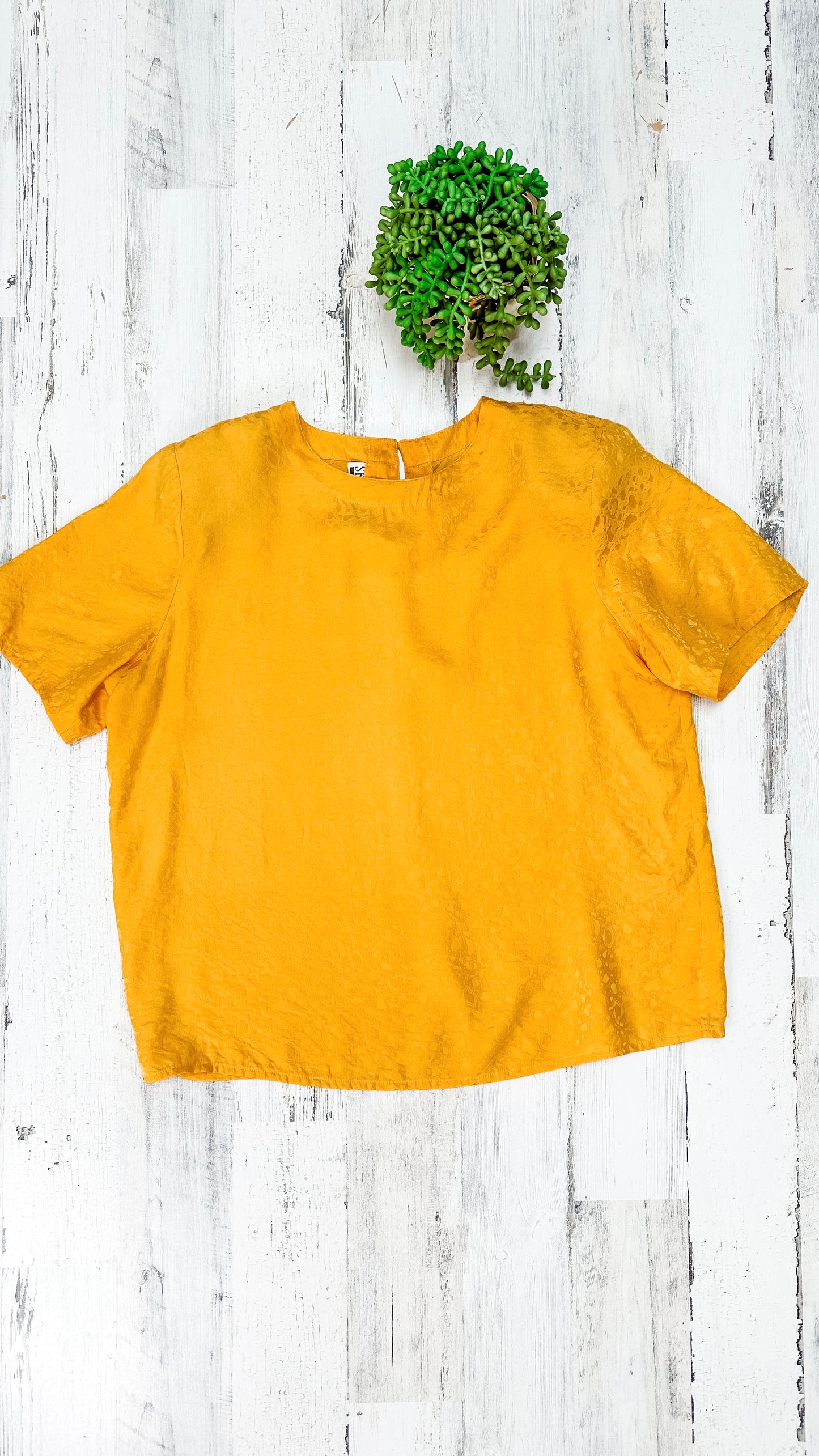 Vintage Goldenrod Yellow Silk Top (M)