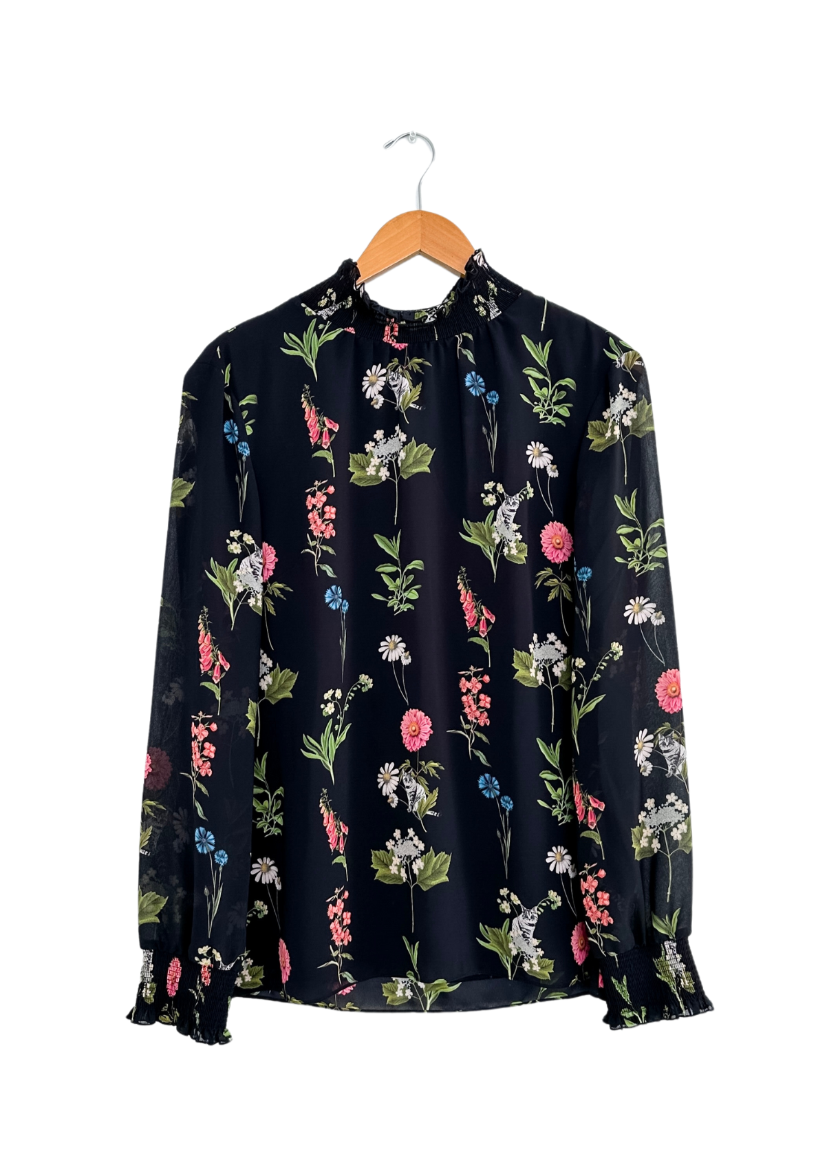 Ted Baker Taalia Florence Cat & Floral Print Top (12)