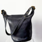 Vintage 90s Coach Black Leather XL Duffle Sac Bucket Purse # 9085