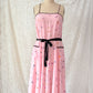 Vintage 1980s Jack Mulqueen Pink Silk Abstract Print Dress (6)