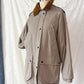 Vintage 90s Burberrys Taupe Khaki  Plaid Lined Field Coat with Hood Made in England