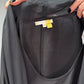 Gold Hawk Black Silk Asymmetrical Drape Top (M)