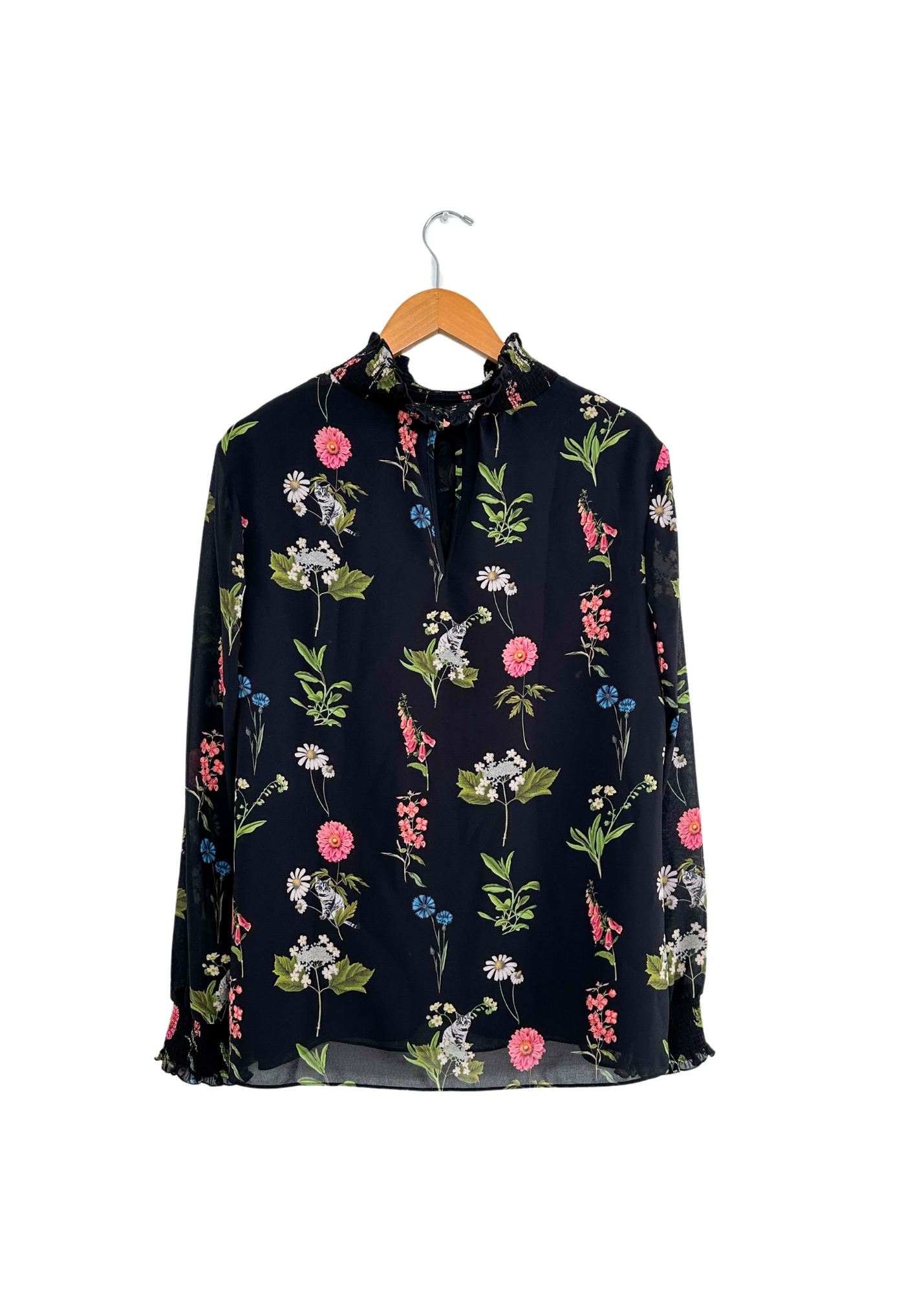 Ted Baker Taalia Florence Cat & Floral Print Top (12)