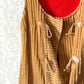 Vintage 70s John Meyer Tan Corduroy Toggle Jumper Dress