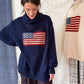 Polo Ralph Lauren RL67 American Flag Linen Cotton Shawl Collar Sweater Navy