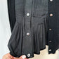 Sacai Black Cotton Pleat & Cardigan Layer Top (S)