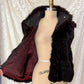 Vintage Andrew Marc Dark Brown New Zealand Opossum Fur & Leather Moto Style Vest