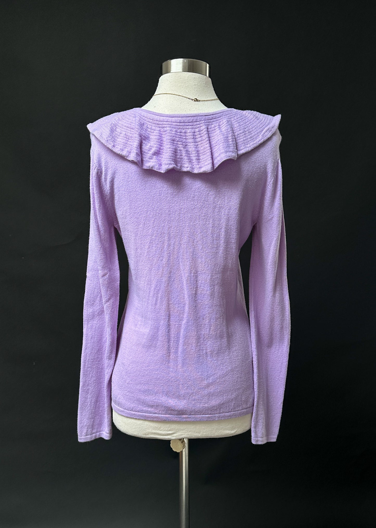 Lauren by Ralph Lauren Light Purple Cashmere Silk Blend Knit Top (S)