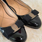 Ferragamo Varina Black Patent Leather Bow Ballet Flats (9 - 9.5)