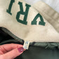 Vintage 70s Elyria Catholic Panthers Green Varsity Lettermen Jacket (S)