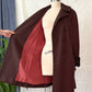 Vintage 1970s Chocolate Brown Double Breasted Coat Persian Curly Lamb Fur Trim