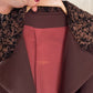 Vintage 1970s Chocolate Brown Double Breasted Coat Persian Curly Lamb Fur Trim