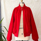 Vintage 90s Polo Ralph Lauren Red Wool Harrington Bomber Jacket