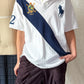 Polo Ralph Lauren Big Pony #2 Sash Polo Shirt White Navy (men's XL)