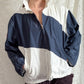 RARE Vintage Ralph Lauren Equestrian Jacket White Navy Polo Horse Tack Print Graphic