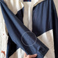 RARE Vintage Ralph Lauren Equestrian Jacket White Navy Polo Horse Tack Print Graphic